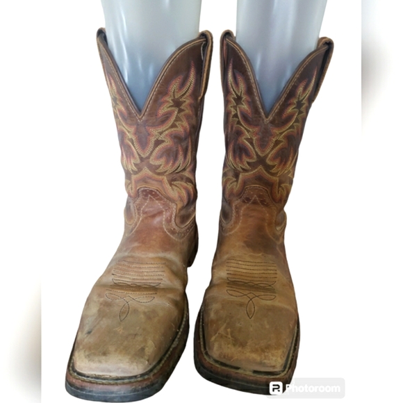 Justin Original Work Men Stampede Rugged Cowhide Work Square Toe SE4681/ 10.5 EE - Picture 6 of 17